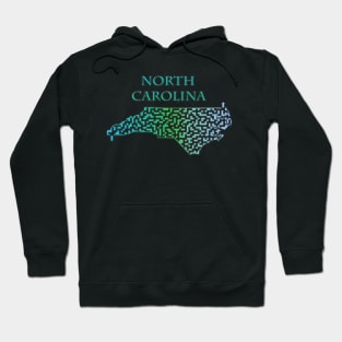 State of North Carolina Colorful Maze Hoodie